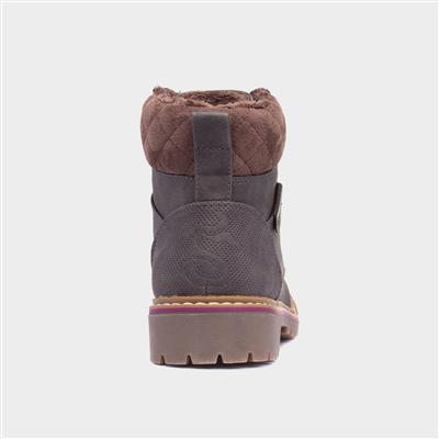 Alberta Womens Grey Lace Up Boot