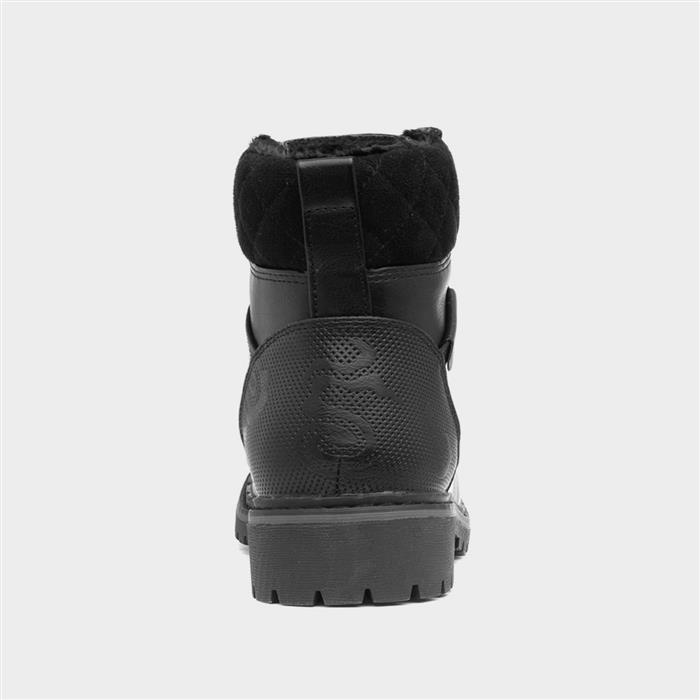 Alberta Womens Black Lace Up Boot