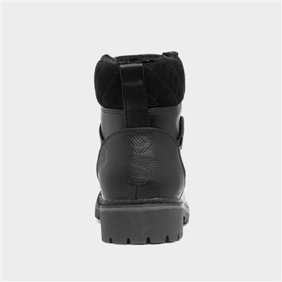 Alberta Womens Black Lace Up Boot