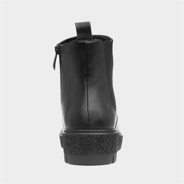 Adella Womens Black Wedge Ankle Boot