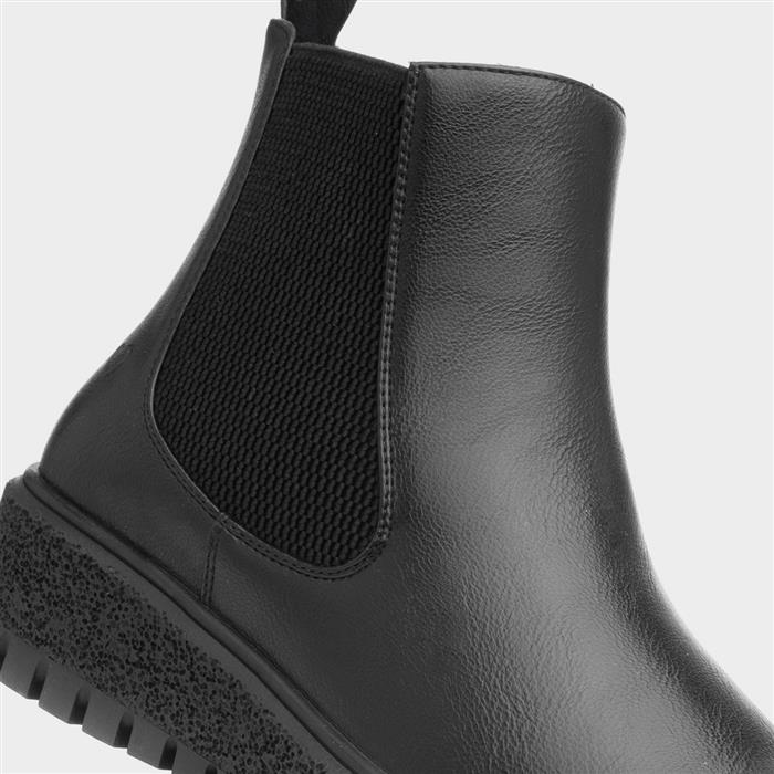 Adella Womens Black Wedge Ankle Boot