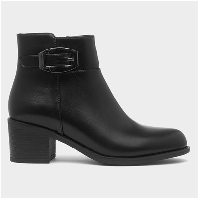 Toronto Womens Black Heeled Boot