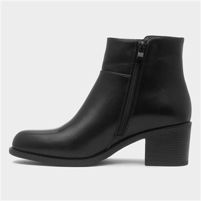Toronto Womens Black Heeled Boot
