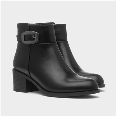Toronto Womens Black Heeled Boot