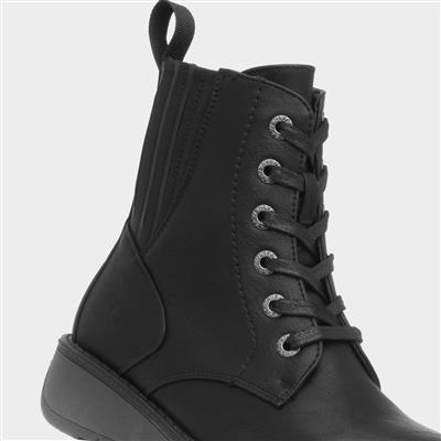 Journey Womens Black Wedge Boot