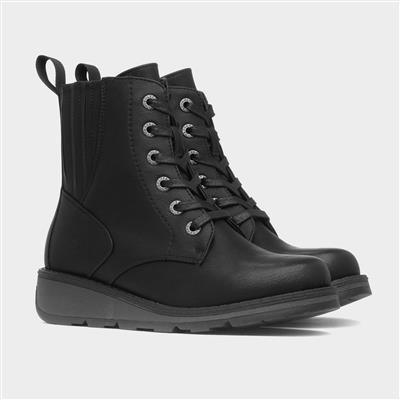 Journey Womens Black Wedge Boot