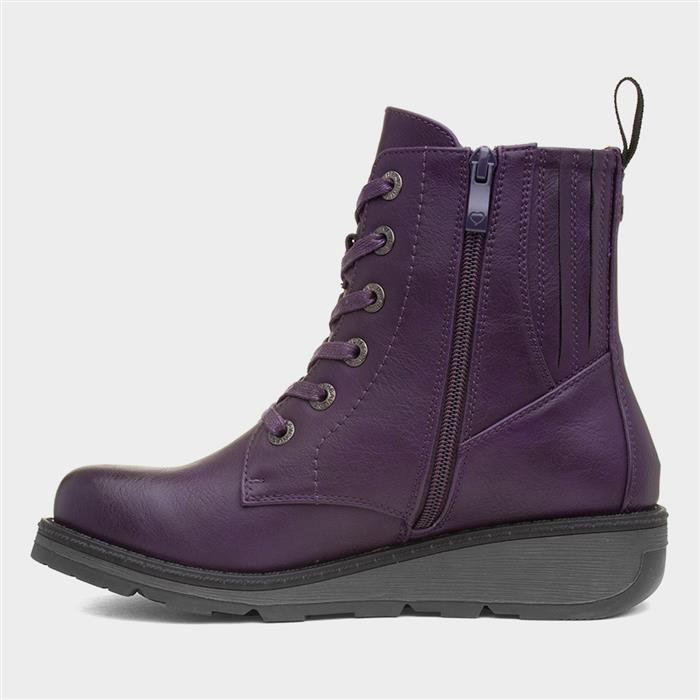 Journey 2 Womens Purple Wedge Boot