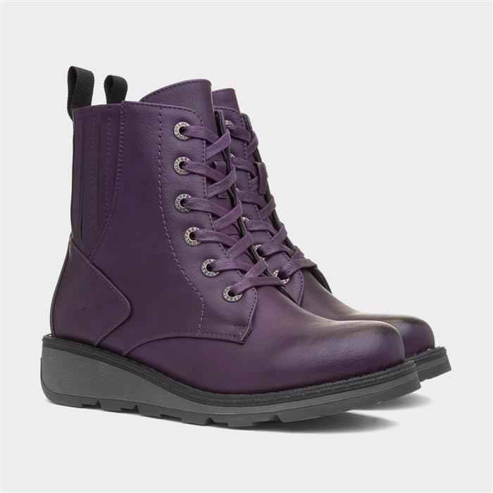 Journey 2 Womens Purple Wedge Boot