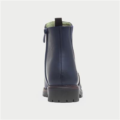 Larissa Womens Navy Chelsea Boot