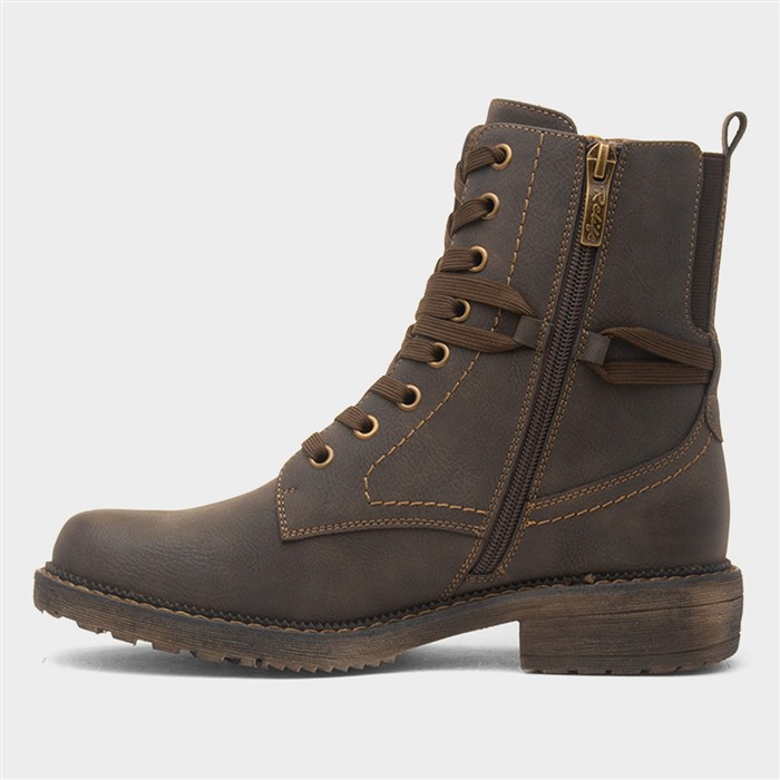 Murcia Womens Brown Lace Up Ankle Boot