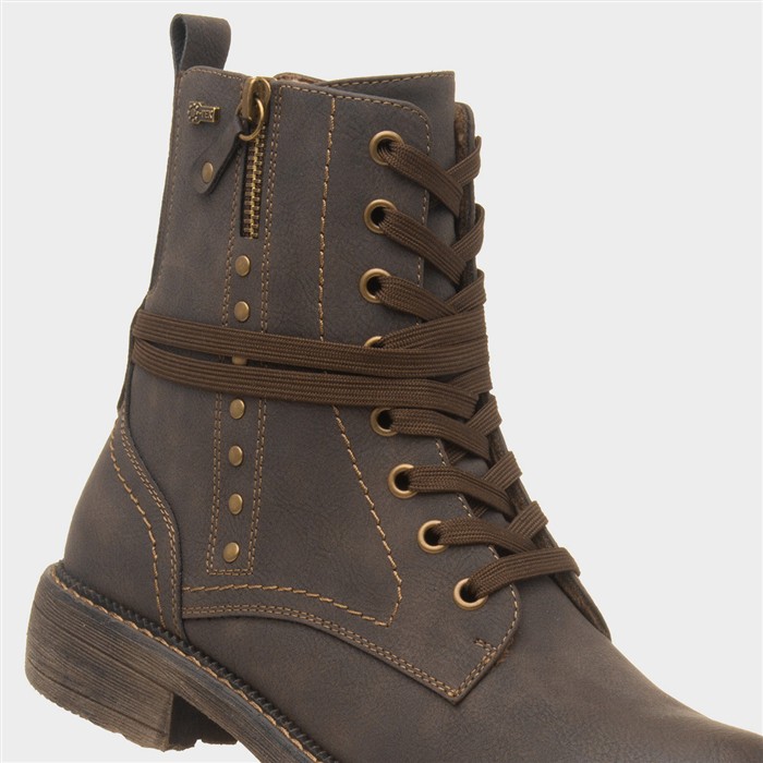 Murcia Womens Brown Lace Up Ankle Boot