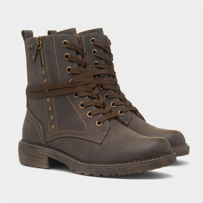 Murcia Womens Brown Lace Up Ankle Boot