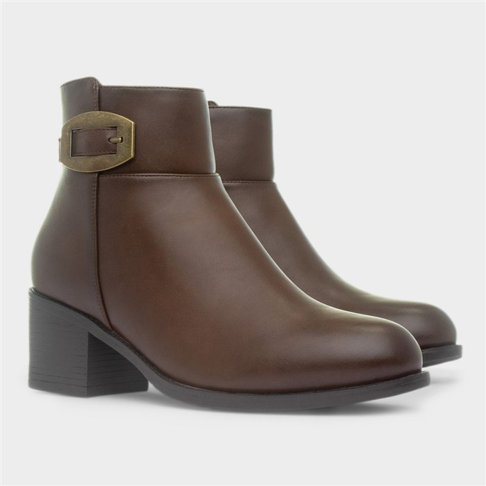 Toronto Womens Brown Heeled Boot