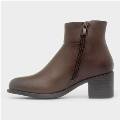 Toronto Womens Brown Heeled Boot