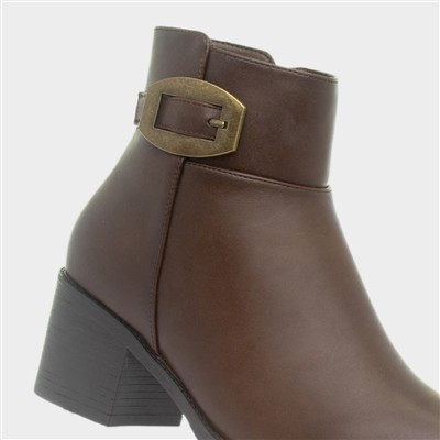 Toronto Womens Brown Heeled Boot