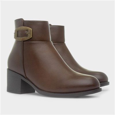 Toronto Womens Brown Heeled Boot