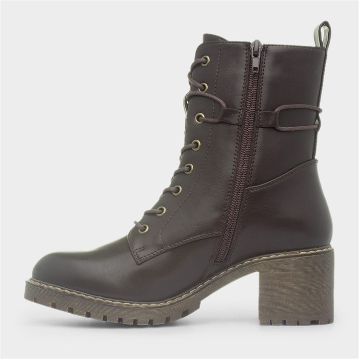 Bergen Womens Brown Lace Up Boot