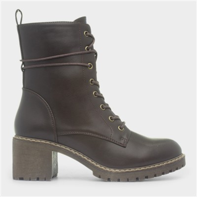 Bergen Womens Brown Lace Up Boot