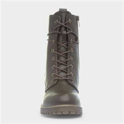 Bergen Womens Brown Lace Up Boot
