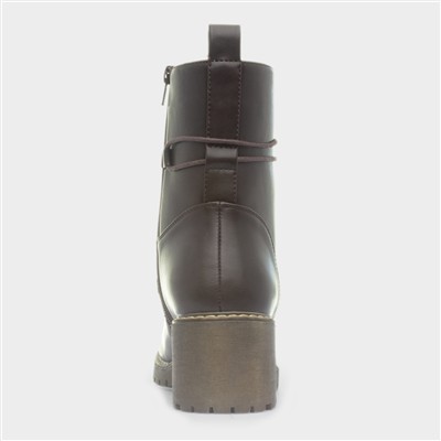 Bergen Womens Brown Lace Up Boot