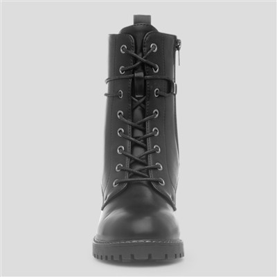 Bergen Womens Black Lace Up Boot