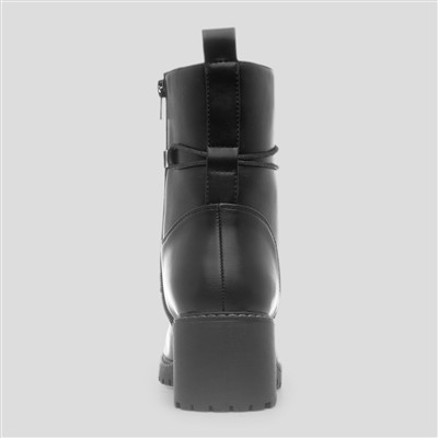 Bergen Womens Black Lace Up Boot