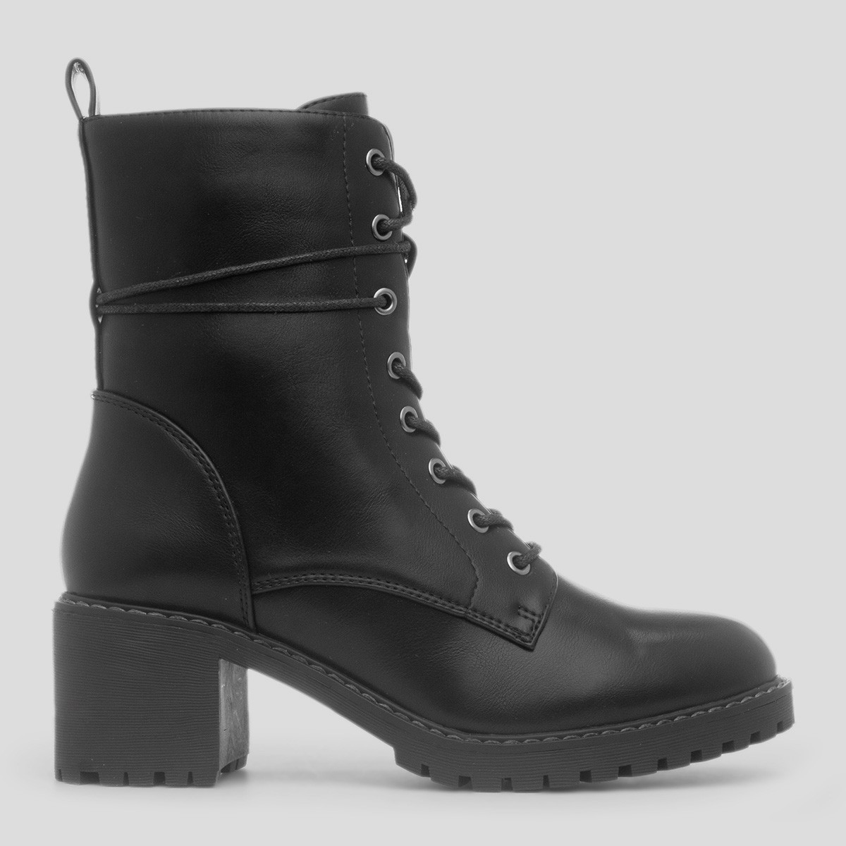 Bergen Womens Black Lace Up Boot