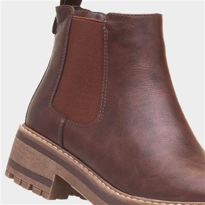 Lottie Womens Brown Chelsea Boot