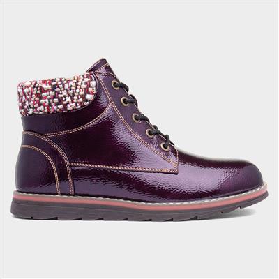 Dominique Womens Purple Ankle Boot