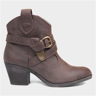Satire Graham Womens Brown Ankle Boot