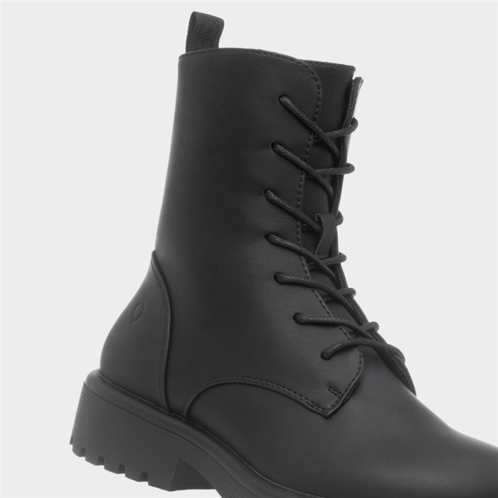 Katrina Womens Black Lace Up Boot