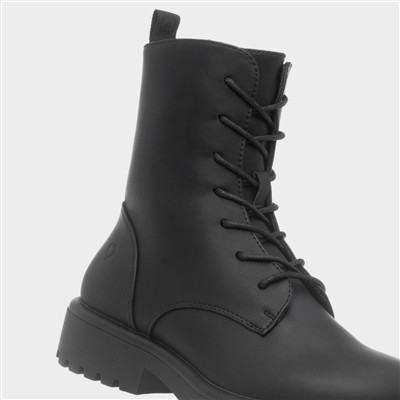 Katrina Womens Black Lace Up Boot