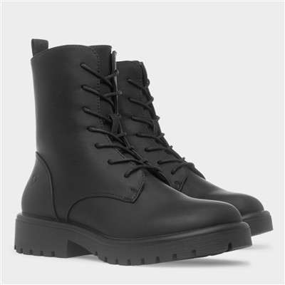 Katrina Womens Black Lace Up Boot