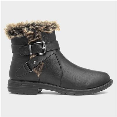 Lisa Womens Black Ankle Boot