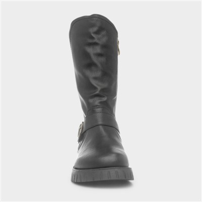Marianne Womens Black Zip Up Boots