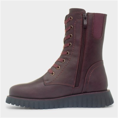 Martina Womens Burgundy Boots