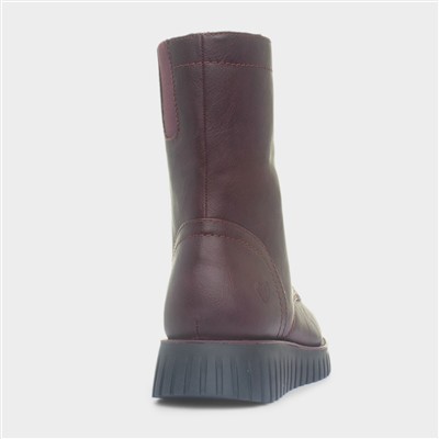 Martina Womens Burgundy Boots