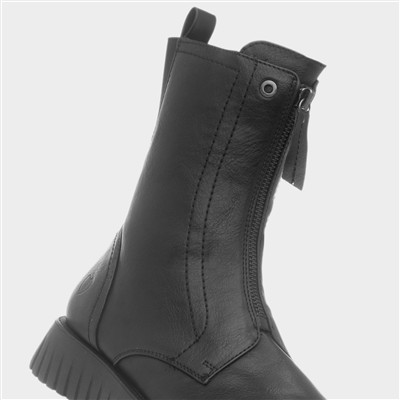 Medusa Womens Black Ankle Zip Boot
