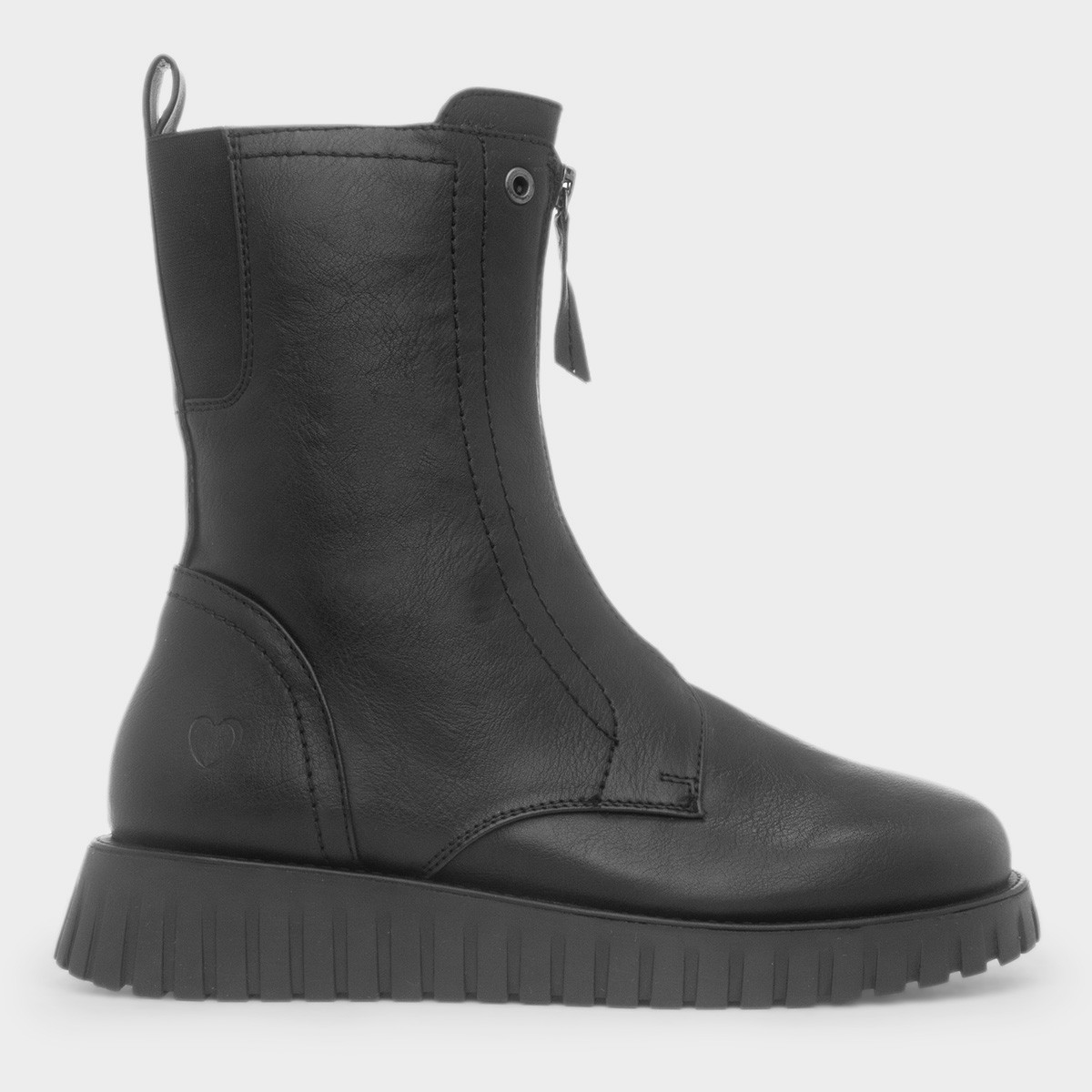 Medusa Womens Black Ankle Zip Boot