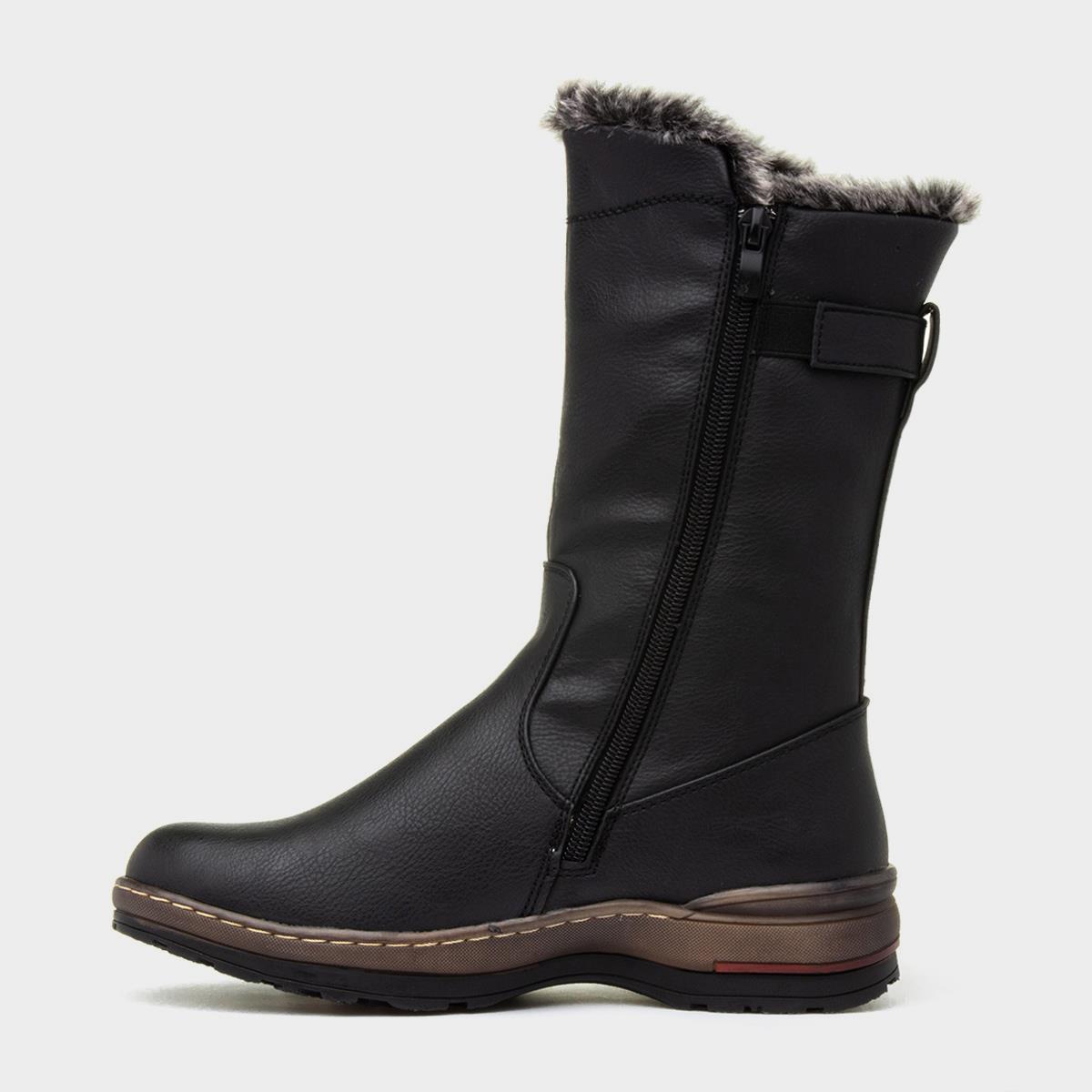 Heavenly Feet Bramble Womens Black Calf Boot-18259 | Shoe Zone