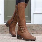 Relife Zoe Womens Brown Heeled Boots (Click For Details)