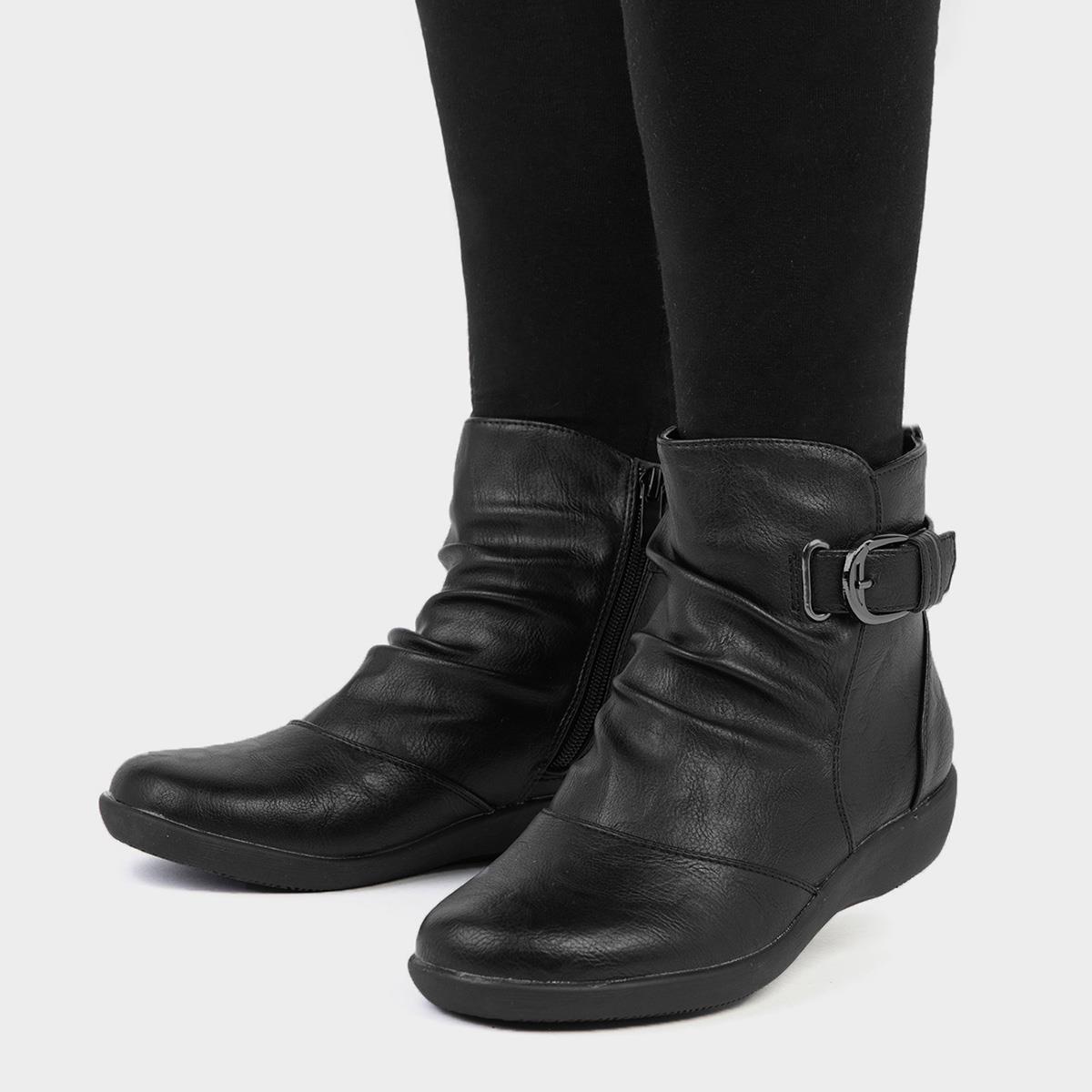 Cushion Walk Belinda Womens Black Ankle Boot-18276 | Shoe Zone