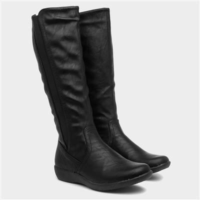 Sheri Womens Black Calf Boot