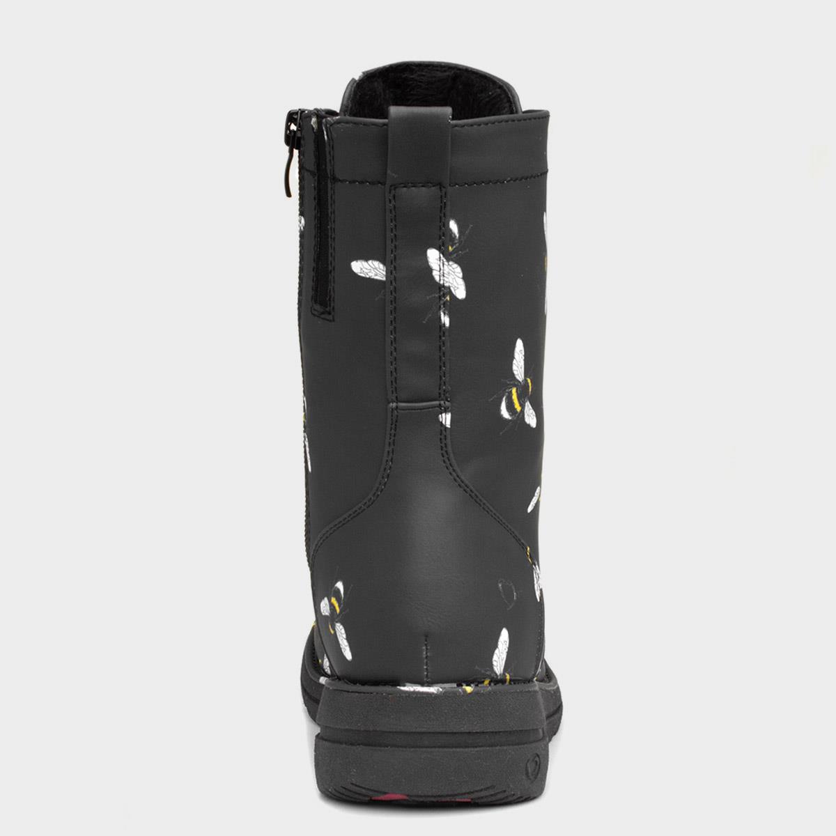 Heavenly Feet Martina Womens Black Bee Boot183007 Shoe Zone