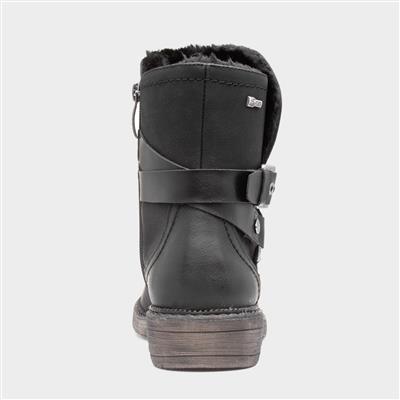 Clare Womens Black Faux Fur Lined Boot