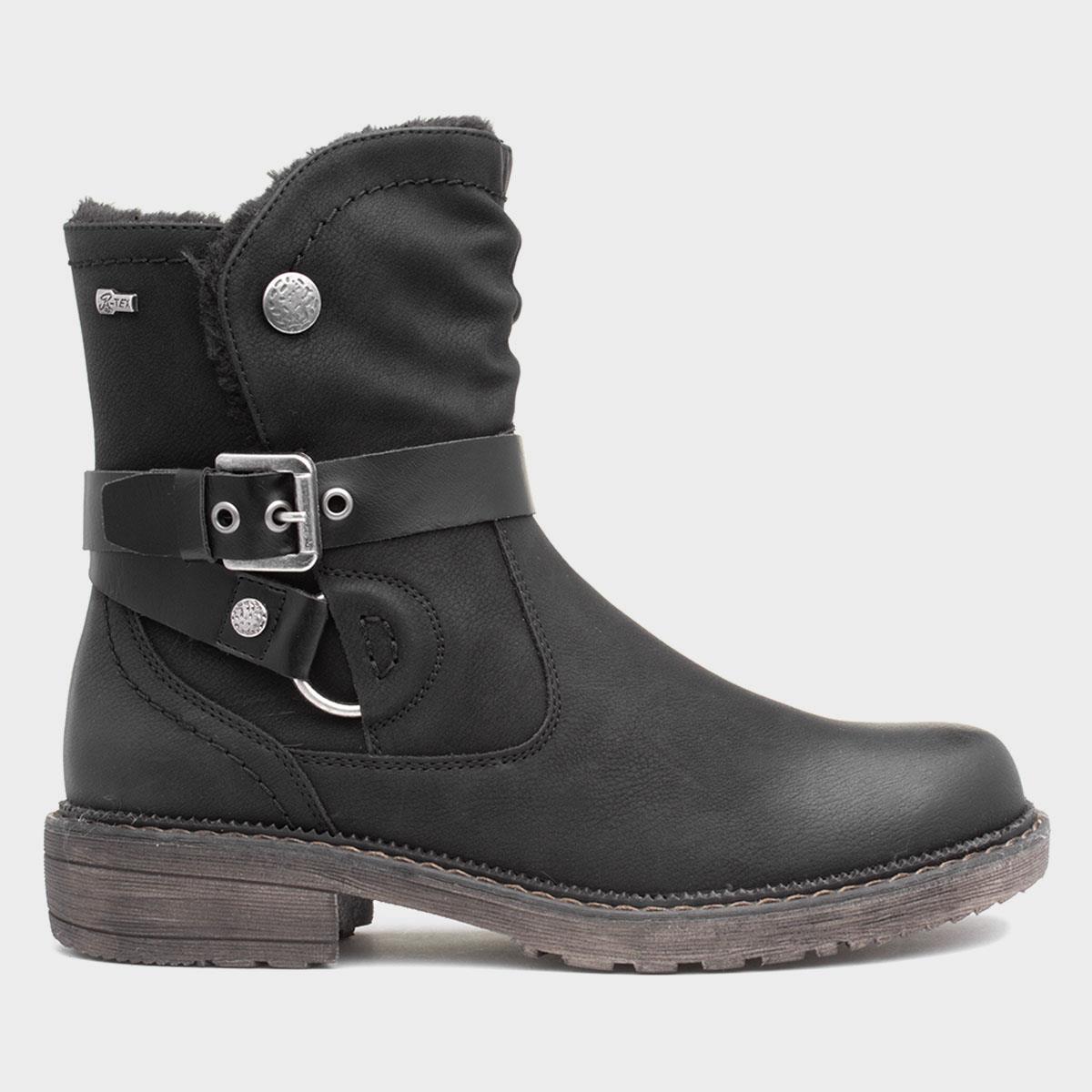 Clare Womens Black Faux Fur Lined Boot