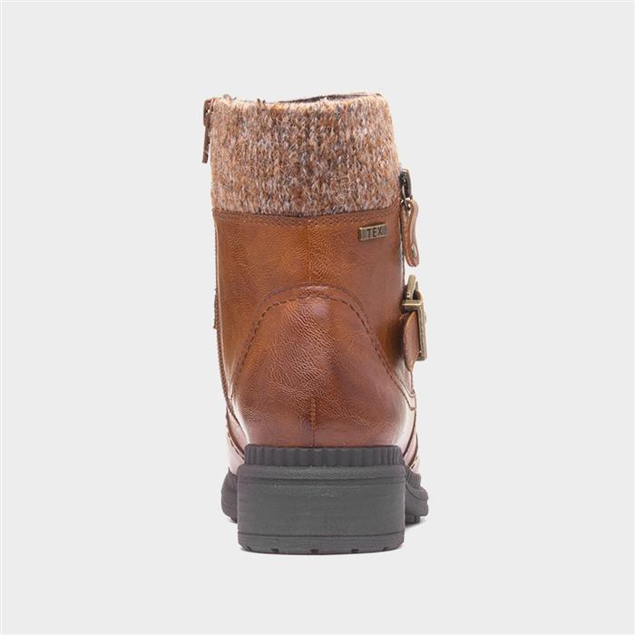 Wyoming Womens Tan Zip Up Wide Fit Boot