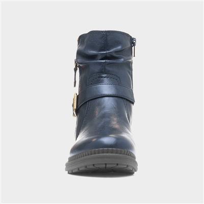 Wyoming Womens Navy Zip Up Boot