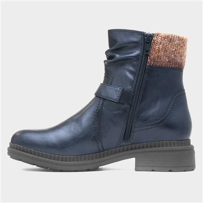 Wyoming Womens Navy Zip Up Boot