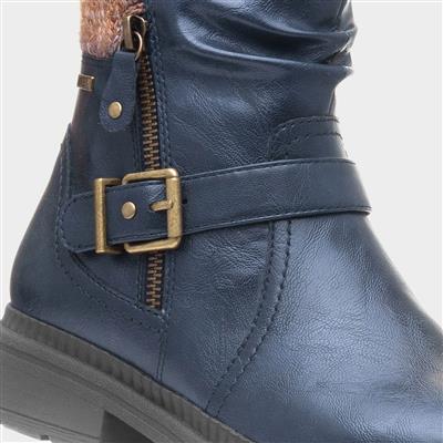 Wyoming Womens Navy Zip Up Boot